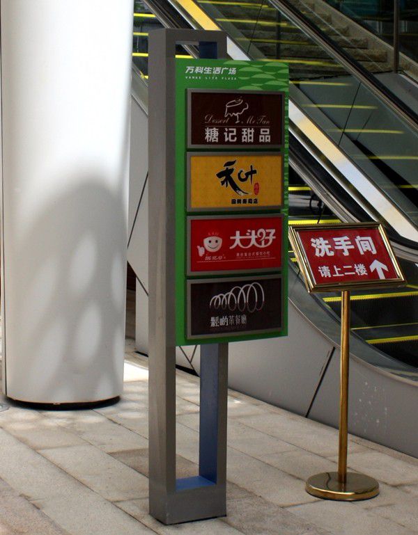 商業(yè)廣場室內(nèi)指示立牌