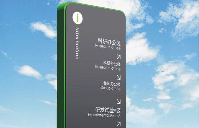 工業(yè)園方向?qū)б晿?biāo)識
