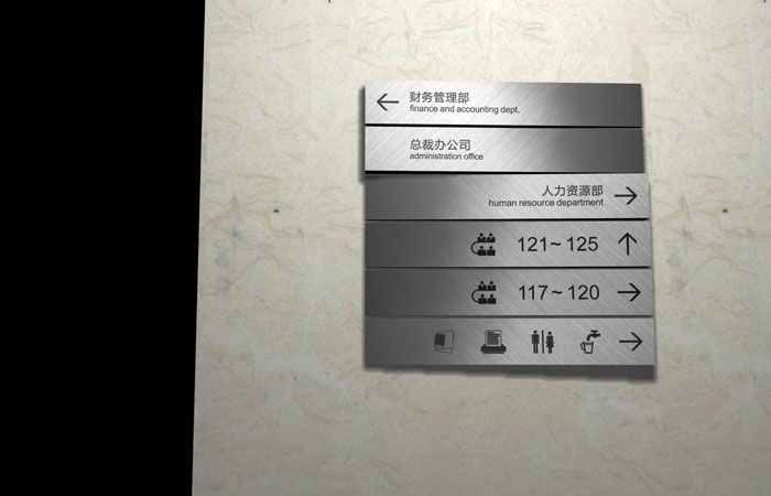 金屬方向指引牌