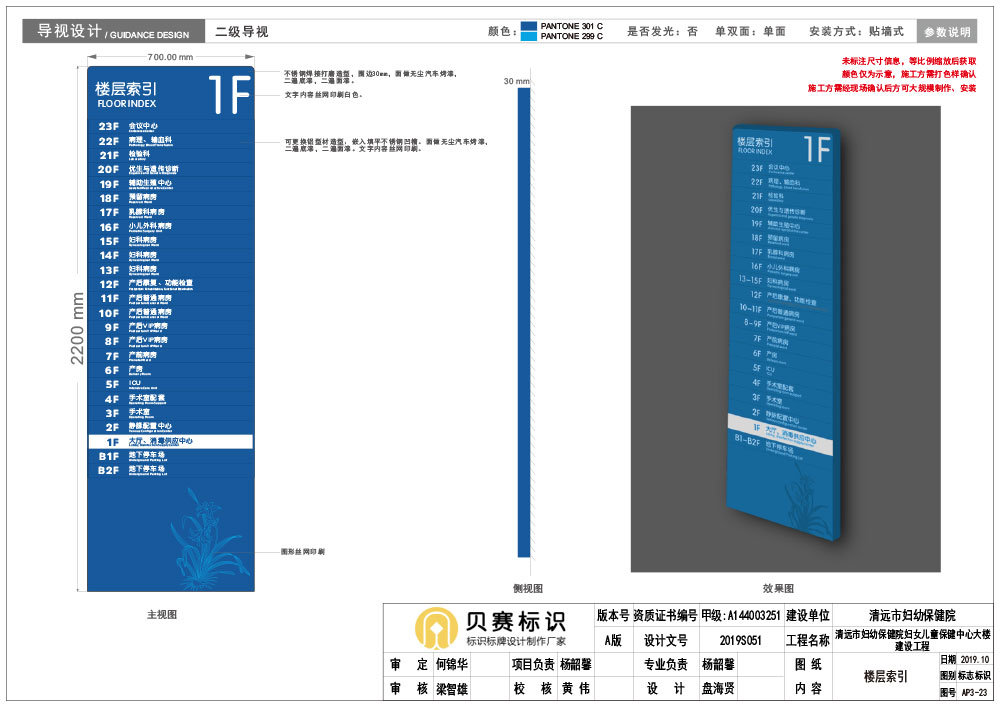醫(yī)院索引牌標(biāo)識設(shè)計